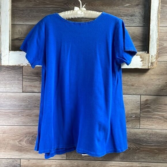 Over The Rainbow Maternity Top, Size Large, Blue - Picture 3 of 5